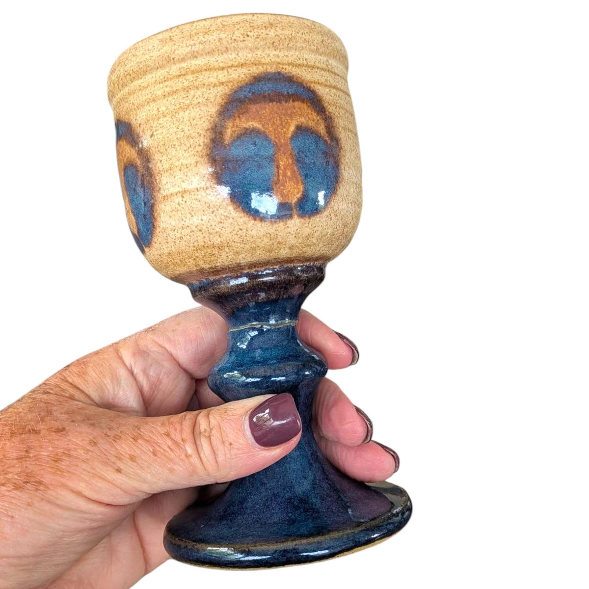Vintage Laugharne Pottery Decanter and Goblets Set – Handmade Welsh Studio Pottery Stoneware Drinks Set