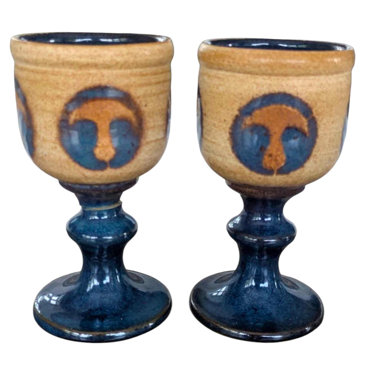 Vintage Laugharne Pottery Decanter and Goblets Set – Handmade Welsh Studio Pottery Stoneware Drinks Set