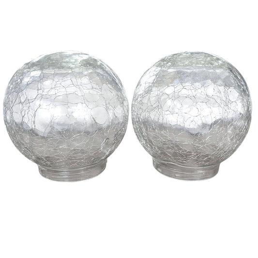 Crackled Glass Light Shades, Screw on