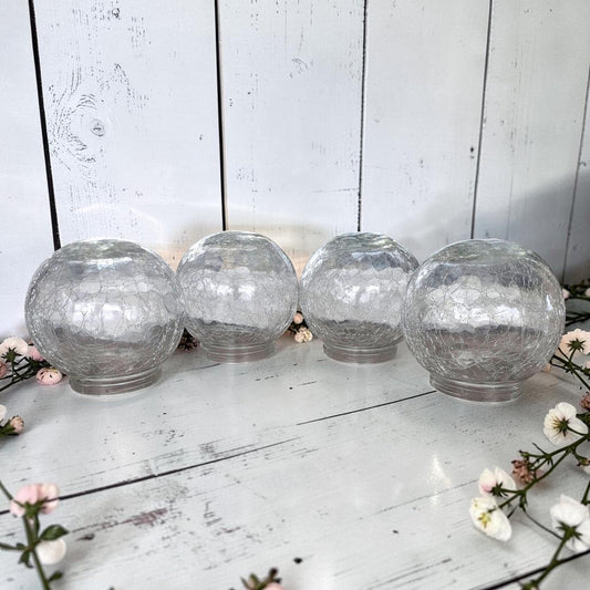 Crackled Glass Light Shades, Screw on