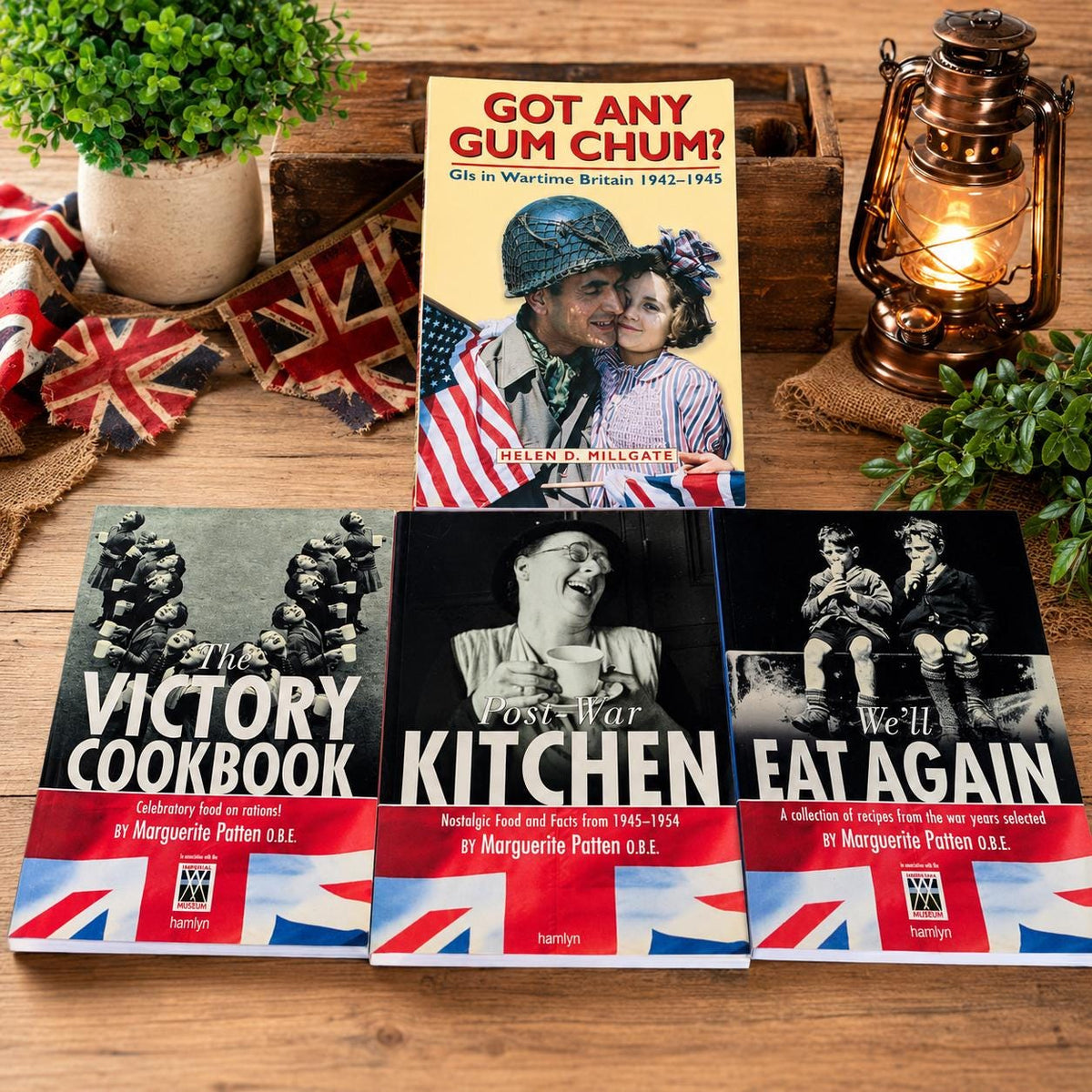 WW2 Wartime Book Collection | Victory Cookbook, Post-War Kitchen, We'll Eat Again & Got Any Gum Chum | Vintage Style Recipe Books