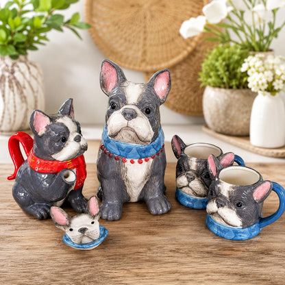 Frenchie Kitchen Decor | Frenchie Biscuit Jar, Frenchie Teapot, Frenchie Mug, Frenchie Spoon Rest | Dog Lover Gift | Dog Kitchenware