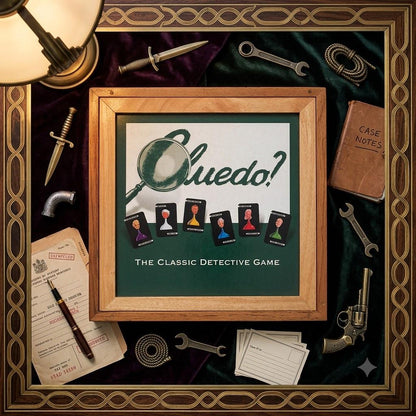 Cluedo Board Game, Vintage  Style, Wooden Box | Preloved Classic Detective Mystery Game | Retro Wooden Game Set for Collectors & Game Nights