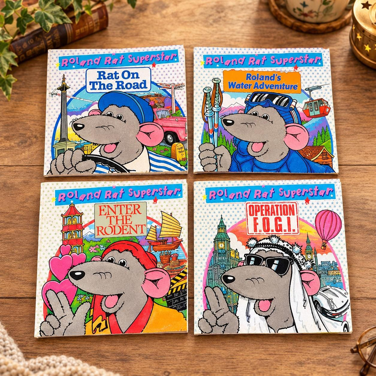 Vintage Roland Rat Superstar Books, Retro Children’s Books, 1980s Nostalgia Books, Collectible Roland Rat Books, Gift for Retro Fans