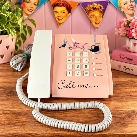 Pinup Girl, Pink Vintage Style Telephone: Peepshow Telephone @David Wright,  1950s Style Home Decor'